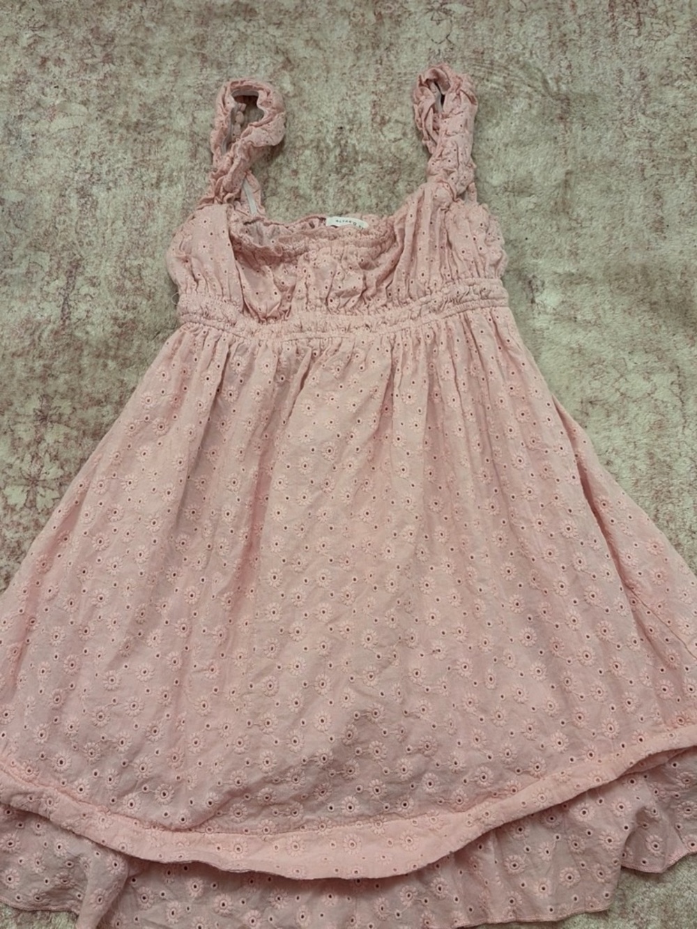 Altar'd State Blush Pink Eyelet Sundress